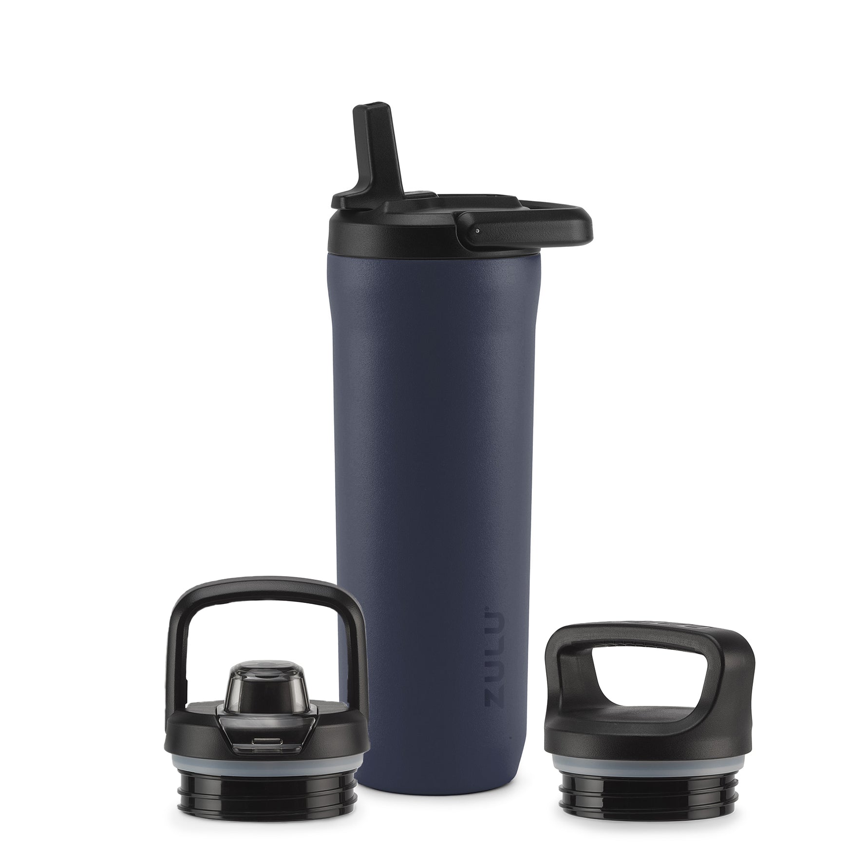Base Stainless Steel Bottle With Three Lids#galaxy-navy_18oz
