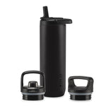 Base Stainless Steel Bottle With Three Lids