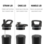 Base Stainless Steel Bottle With Three Lids